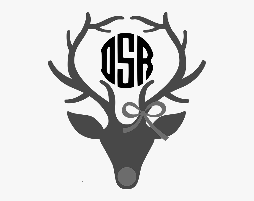 Deer Monogram Png, Transparent Png