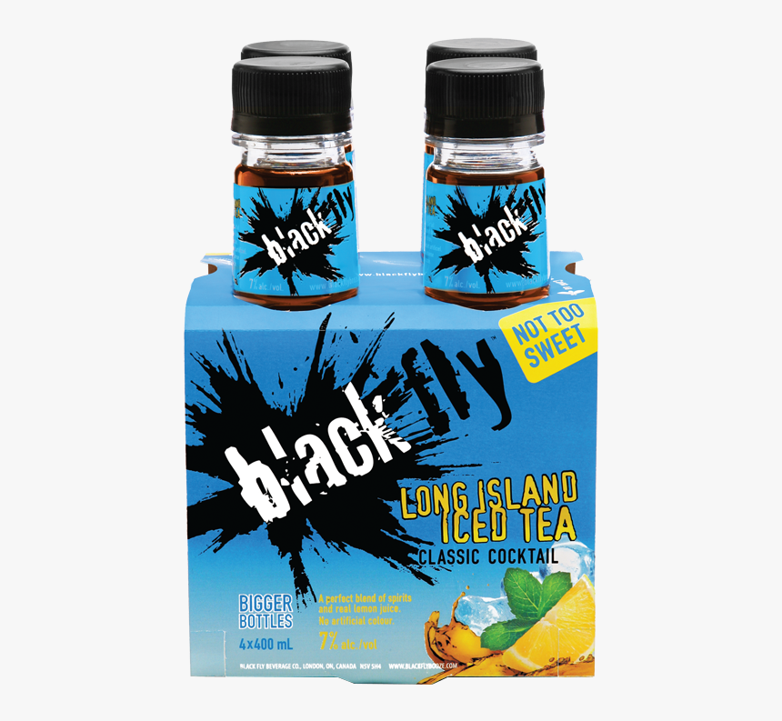 Black Fly Long Island Iced Tea 4 X 400 Ml - Black Fly Iced Tea, HD Png Download