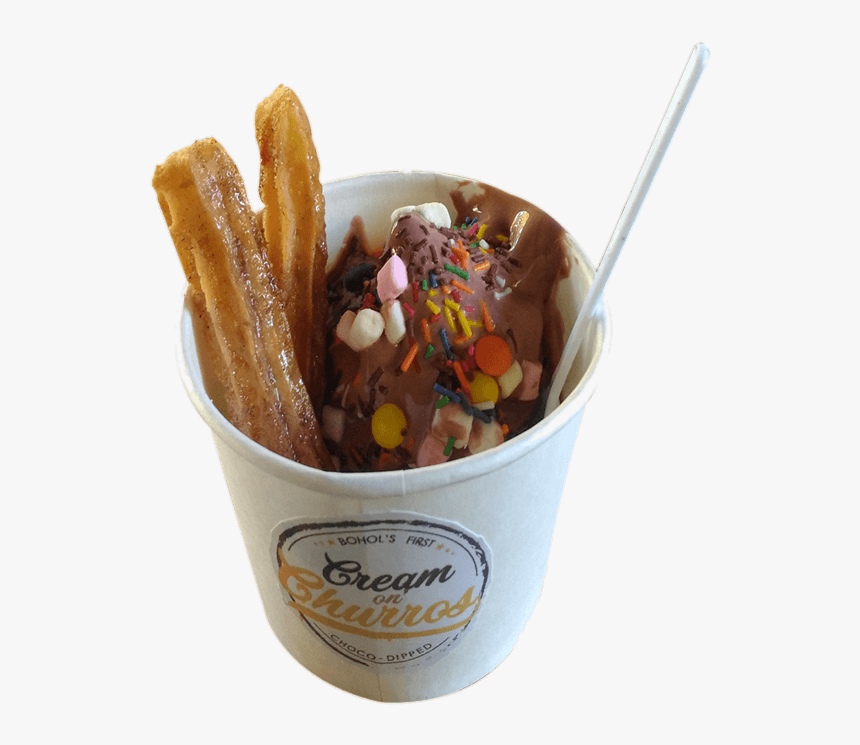 Cream On Churros , Png Download - Chocolate, Transparent Png