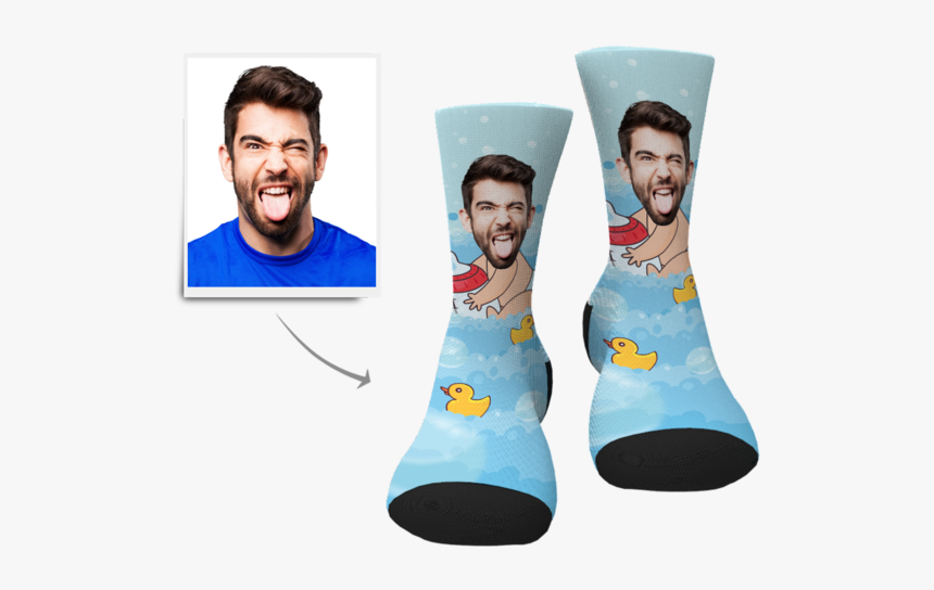 Custom Socks-baby Face - Cartoon, HD Png Download