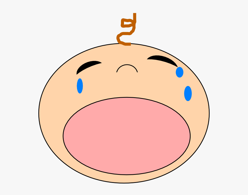 Transparent Screaming Mouth Png - Crying Baby Face Clipart, Png Download