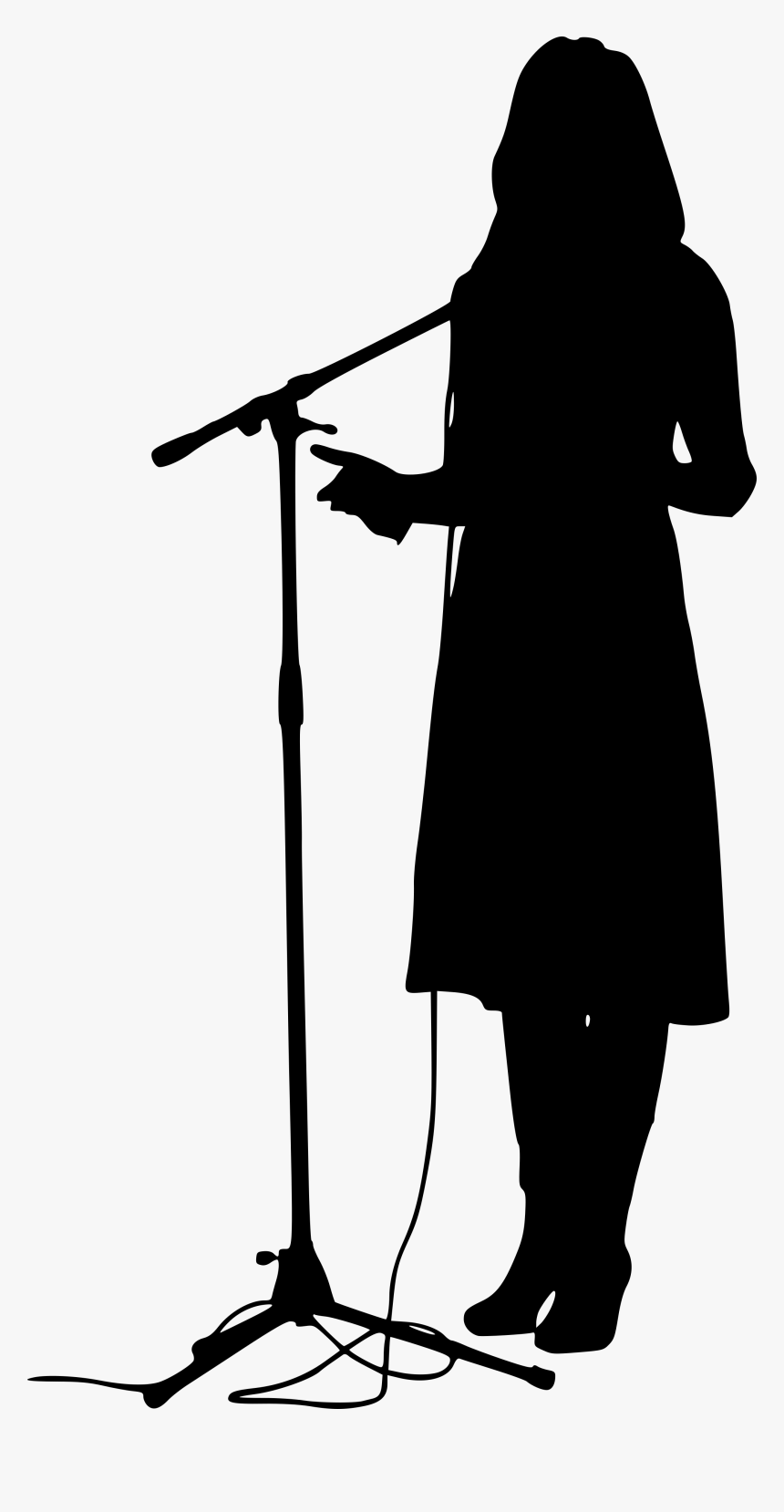 Silhouette Microphone Png, Transparent Png