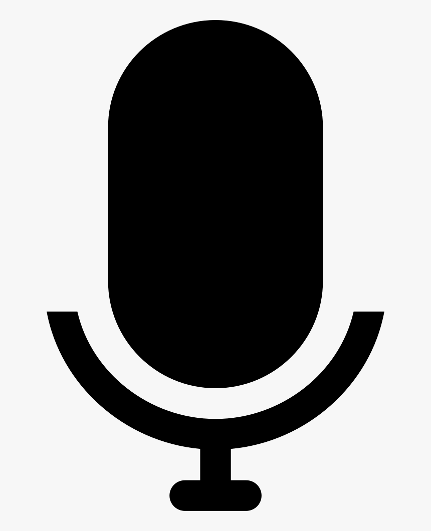 Voice Interface Symbol Of Microphone Silhouette - Circle, HD Png Download