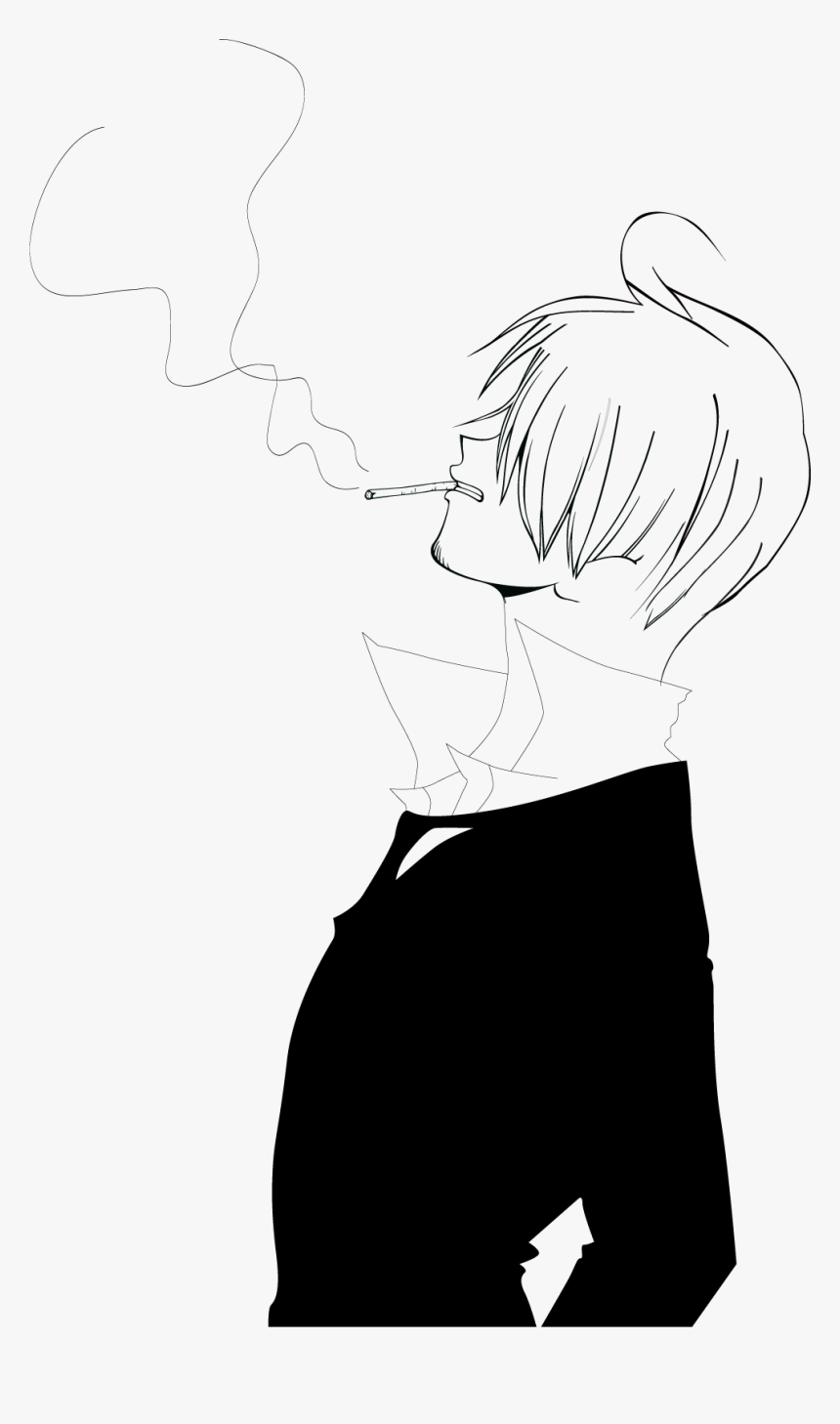 Vinsmoke Sanji Monkey D - Sanji Png Black And White, Transparent Png