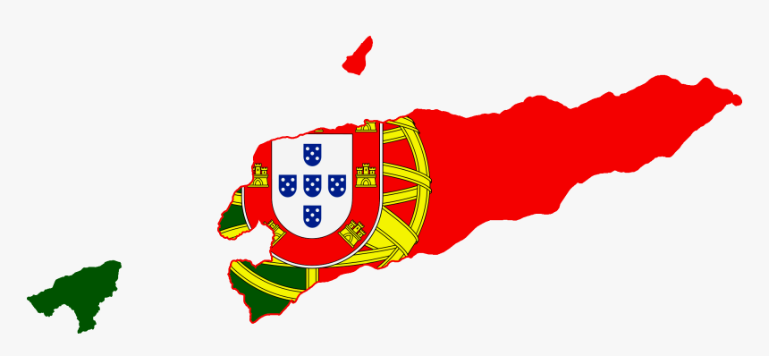 Flag Map Of Portuguese Timor East Timor Flag Map, HD Png Download