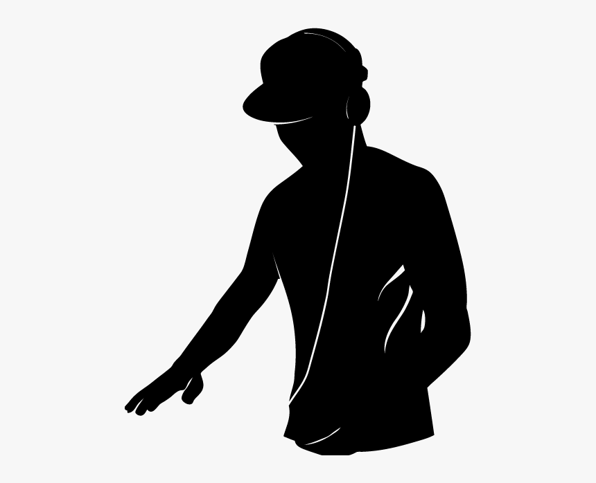 Silhouette Dj Clipart - Transparent Dj Silhouette, HD Png Download