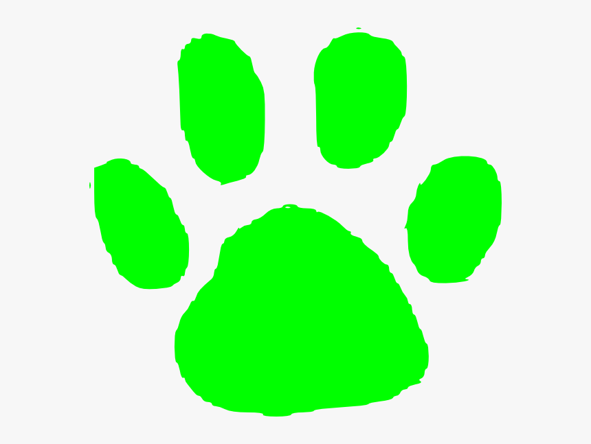 Green Foot Print Svg Clip Arts - Animal Foot Prints Clipart, HD Png Download