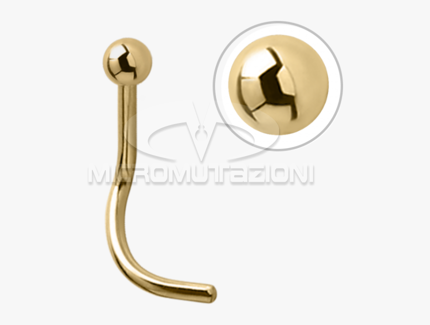 18k Gold Nose Stud Ball, HD Png Download