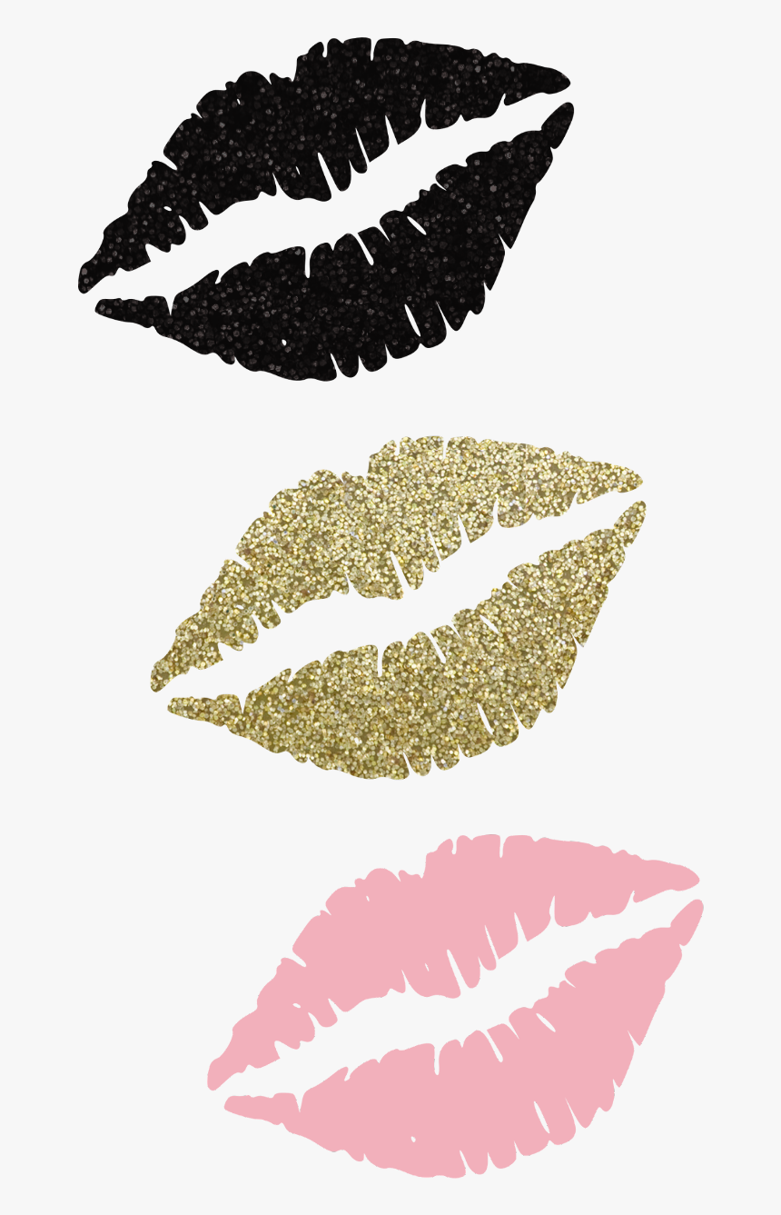 #kiss #besos #beso #glitter #negro #black #rosado #pink - Boca Mary Kay Png, Transparent Png