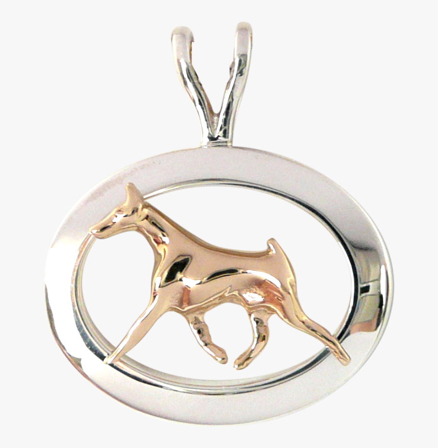 14k Gold Or Sterling Silver Doberman Pinscher In Glossy - Locket, HD Png Download