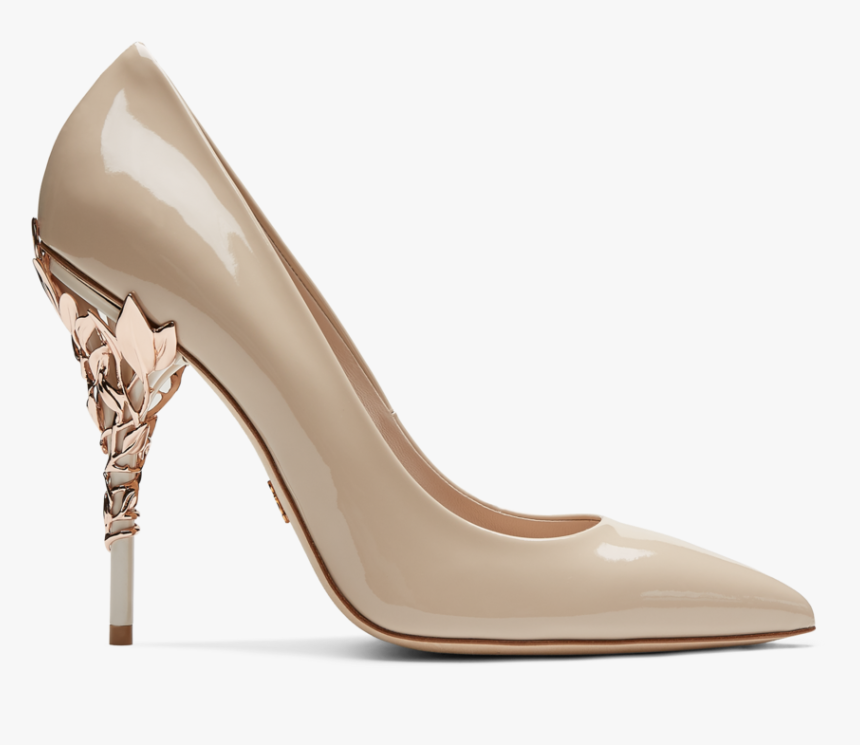 Nude Patent Calf With Rose Gold Leaves Data Src //cdn - Shoe, HD Png Download