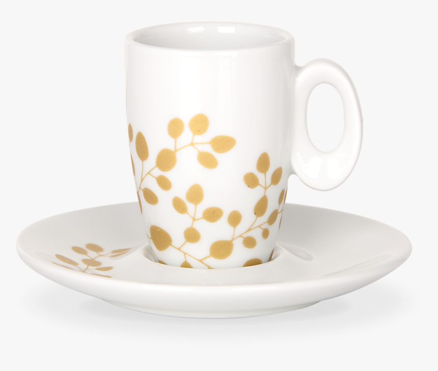Gold & Silver Leaves - Coffee Cup, HD Png Download