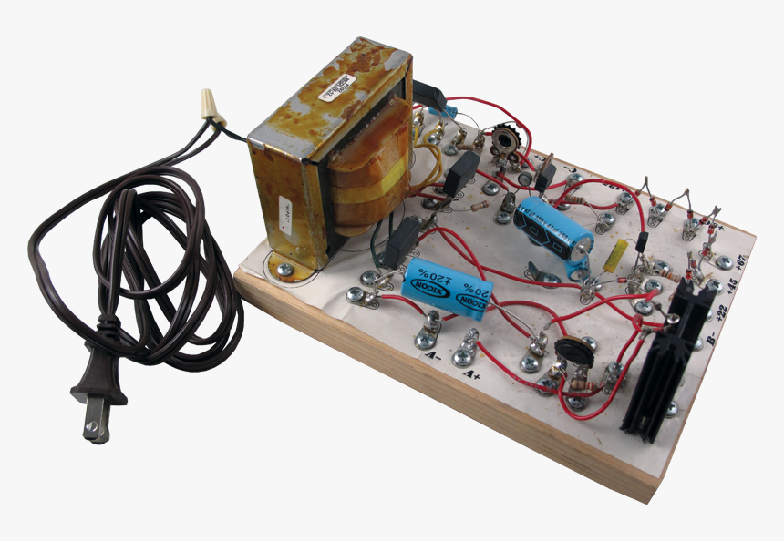 Pine Board Power Supply With 3 Outputs Image - Restored Antique Tube Radio, HD Png Download