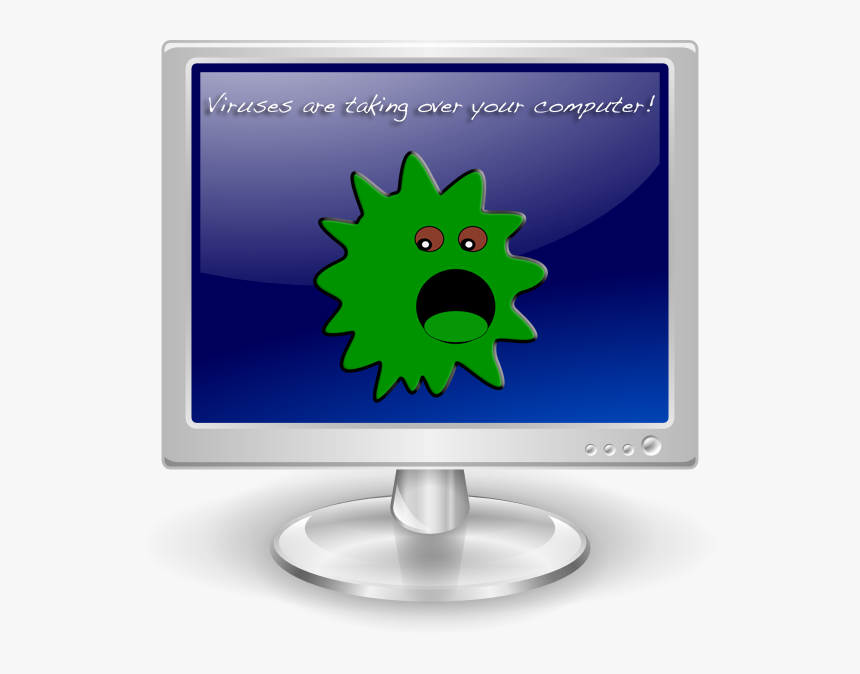 Transparent Computer Virus Png - Lcd Monitor Clipart Free, Png Download