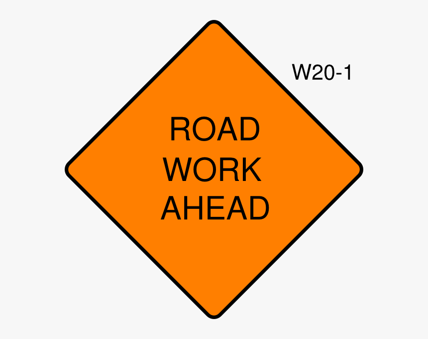 Transparent Road Clip Art - Road Work Ahead Meaning, HD Png Download