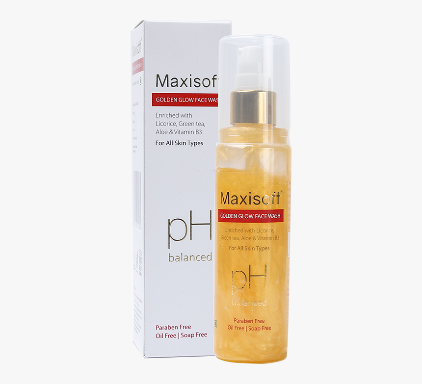 Maxisoft Golden Glow Face Wash - Cosmetics, HD Png Download