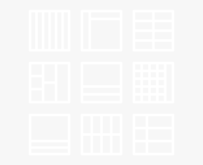 Layouts Outline Icon In Style Simple White - Monochrome, HD Png Download