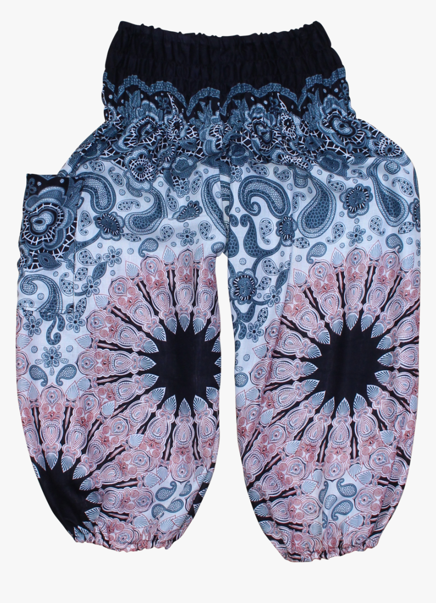White Mandala Kids Harem Pants Bohemian Island - Board Short, HD Png Download