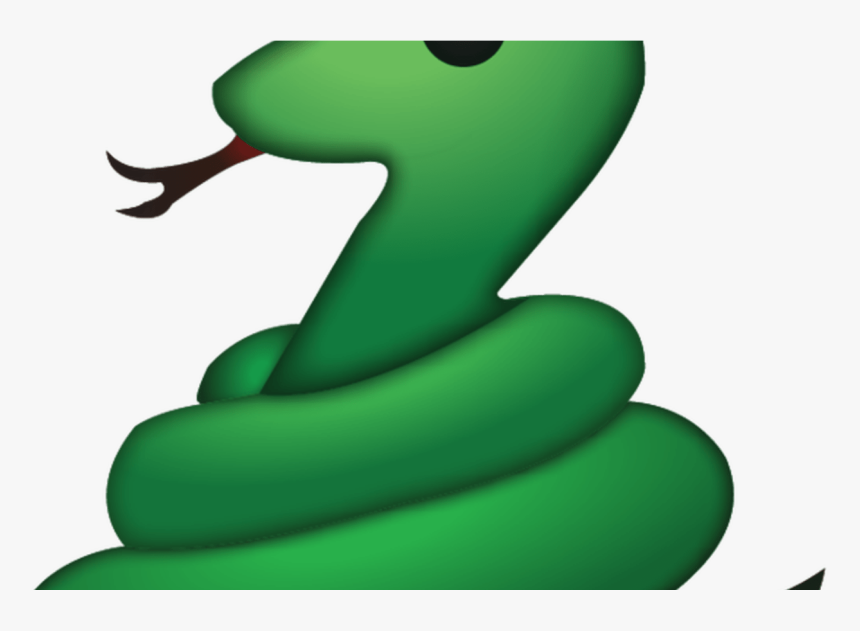 Snake Emoji This Green Snakes Coiled Body And Forked - Snake Emoji Transparent, HD Png Download