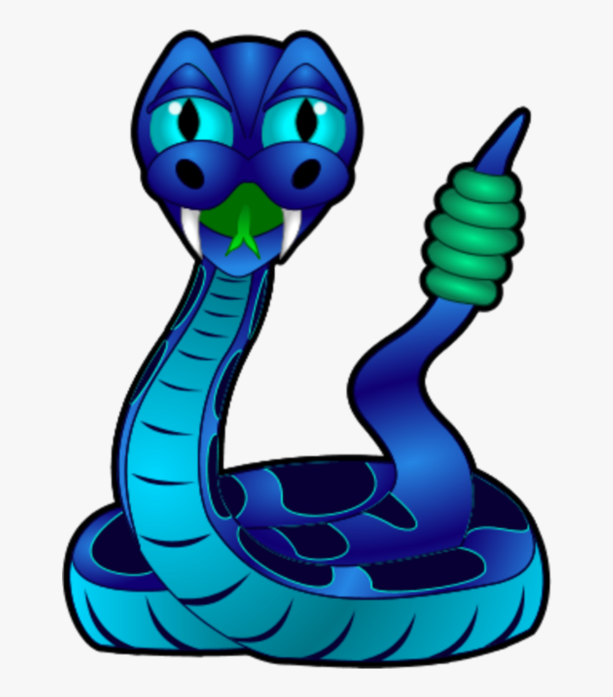 Blue Snake Clipart - Rattlesnake Clipart, HD Png Download