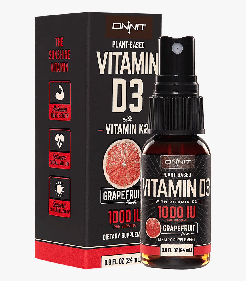 Vitamin D3 Spray With Vitamin K2 In Mct Oil - Vitamin D3 Oil Spray, HD Png Download