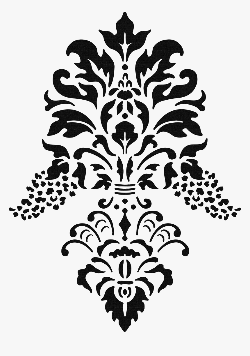 Damask Stencil, HD Png Download