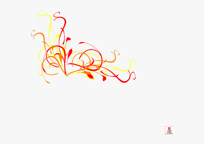 Red Yellow Orange Clip - Orange And Yellow Swirl, HD Png Download