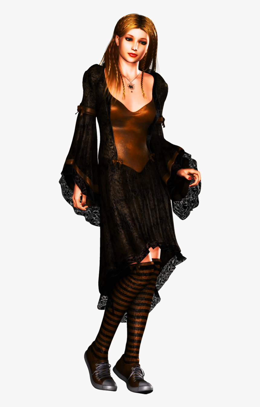 Transparent Sad Girl Png - Halloween Girl Png, Png Download