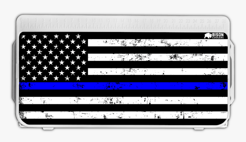 Thin Blue Line Flag Lid Graphic 
 Class Lazyload Lazyload - Black And White American Flag With Purple, HD Png Download