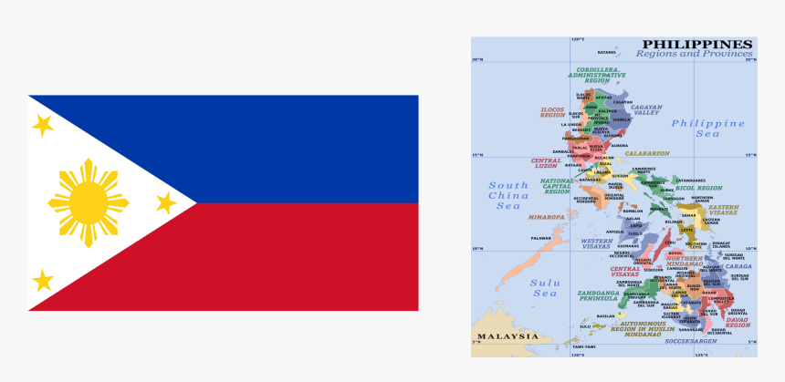 Transparent Filipino Flag Png - Regions And Provinces In The Philippines, Png Download