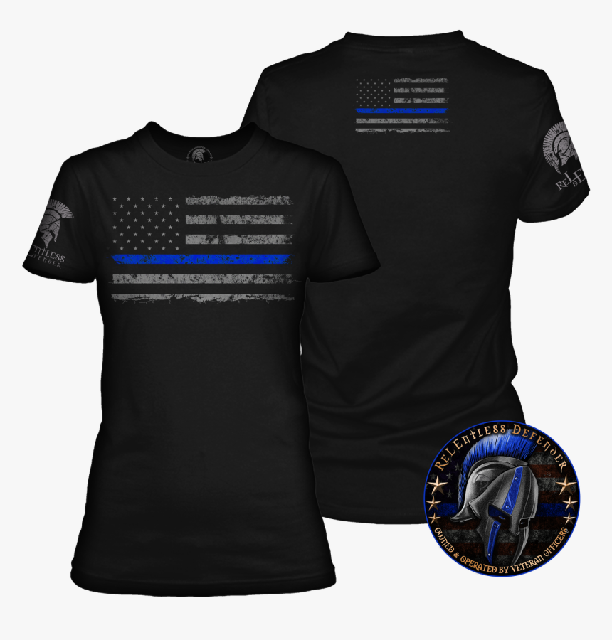 Womens Thin Blue Line Shirt, HD Png Download