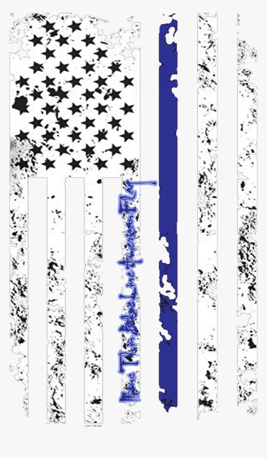Mens Thin Blue Line American Flag, American Flag Tee - Big Data And Thick Data, HD Png Download