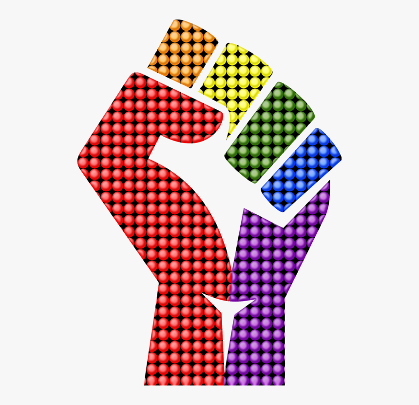 Area,polka Dot,line - Black Power Fist Transparent, HD Png Download