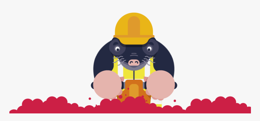 Valentine S Marc The Mole Digging For His Love, Fibre - Cartoon, HD Png Download