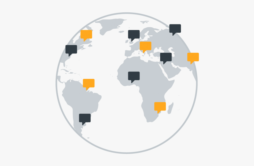 Global Work Graphic - World Map, HD Png Download