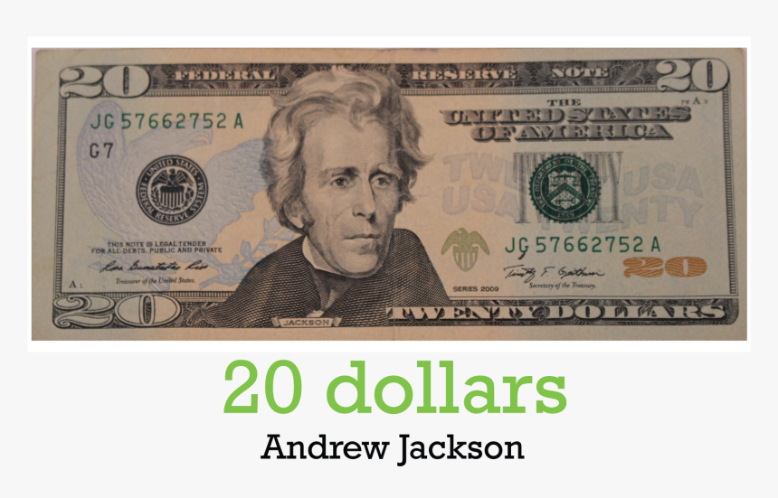 Twenty Dollar Bill - 20 Dollar Bill, HD Png Download