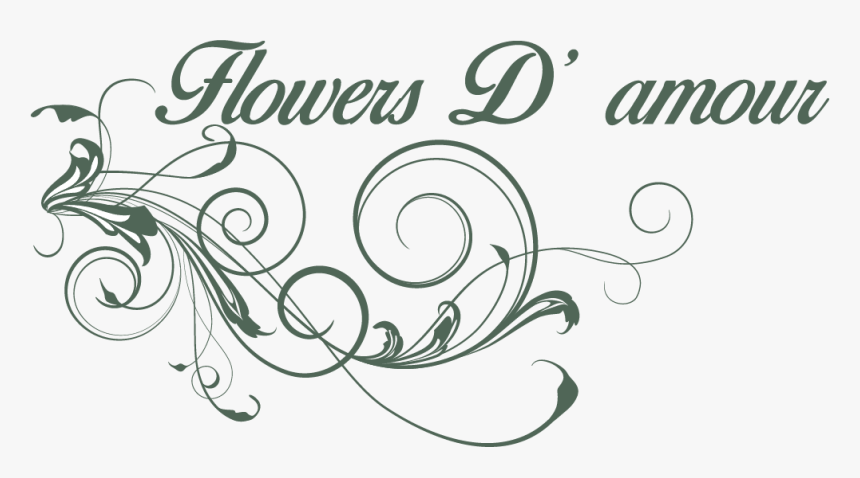 Flowers D Amour - Calligraphy, HD Png Download