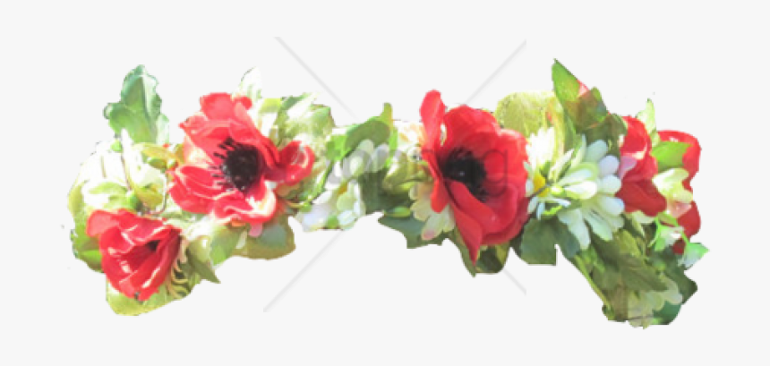 Red Flower Crown Png - Green Flower Crown Png, Transparent Png