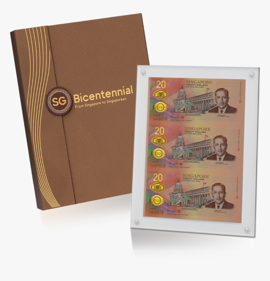 The Singapore Bicentennial $20 Commemorative Note - Sgd20 New Notes, HD Png Download