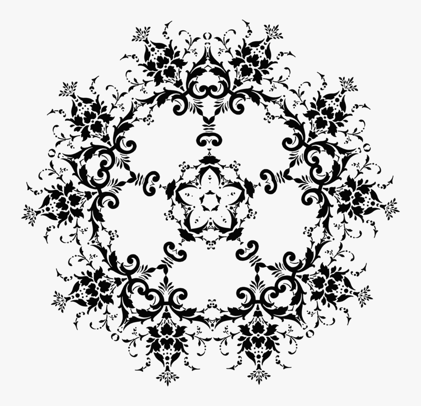 Visual Arts,flora,symmetry - Decoration Circle Vector Png, Transparent Png