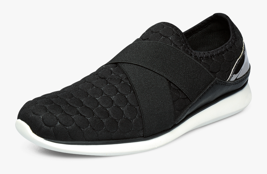 13-236 Tenis Casual Moderno Negro Con Suela Blanca - Slip-on Shoe, HD Png Download
