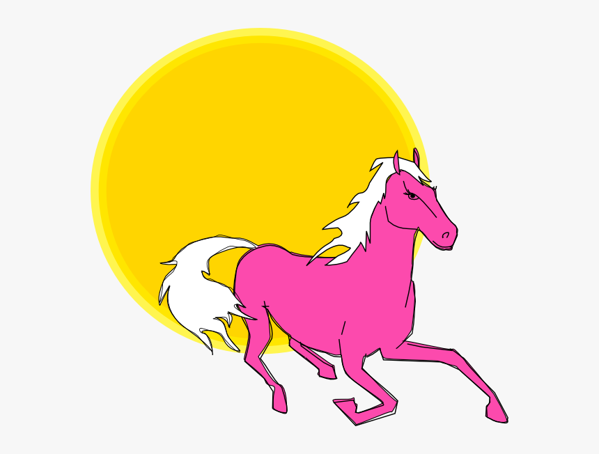 Vectores De Caballos Rosados , Png Download - Running Horse Clipart Png, Transparent Png