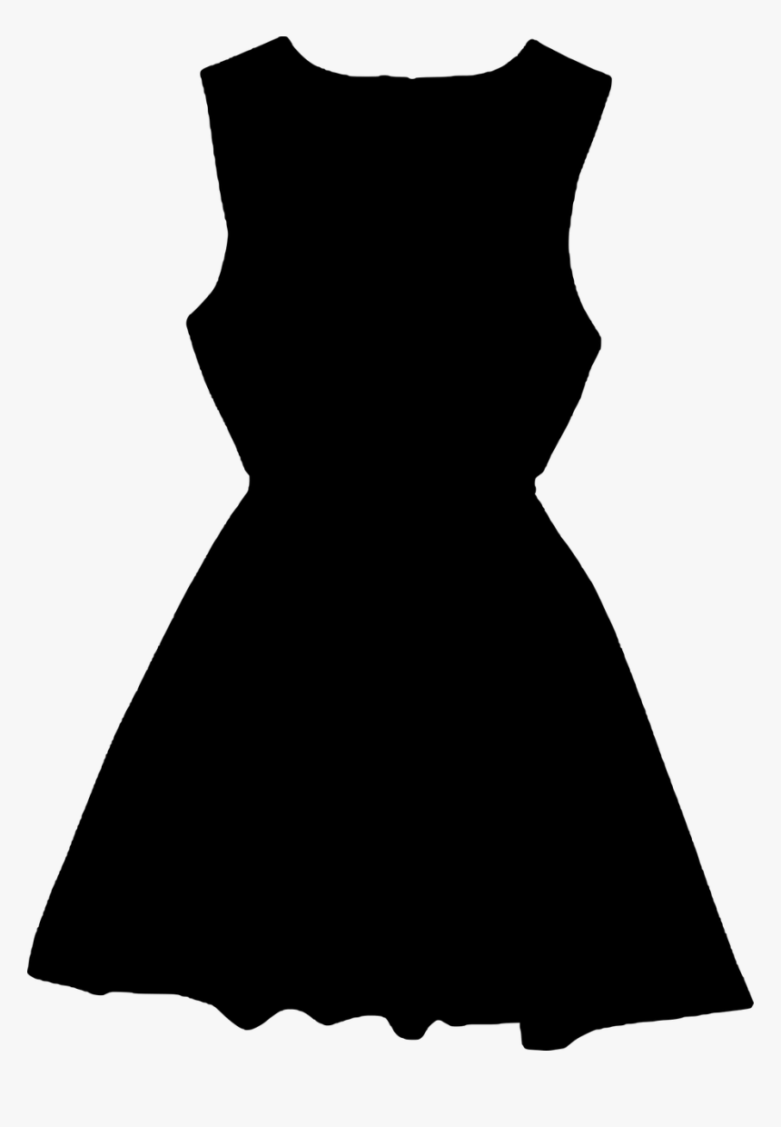 Silhouette Little Black Dress Clip Art - Dress Vector Png, Transparent Png