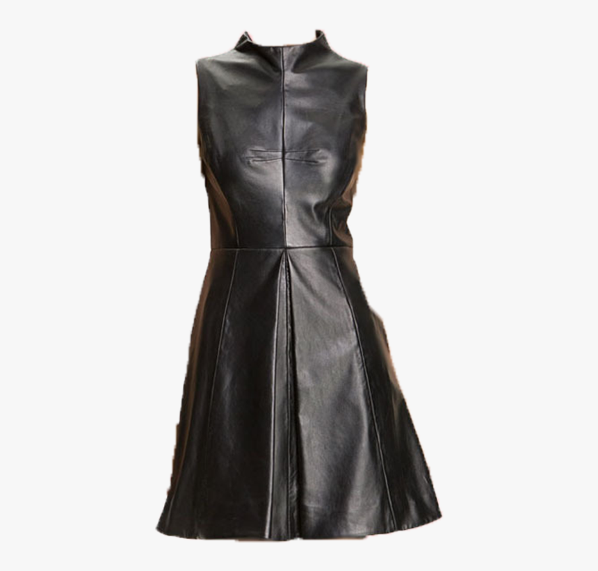 Black Dress Png - Black Leather Dress Png, Transparent Png