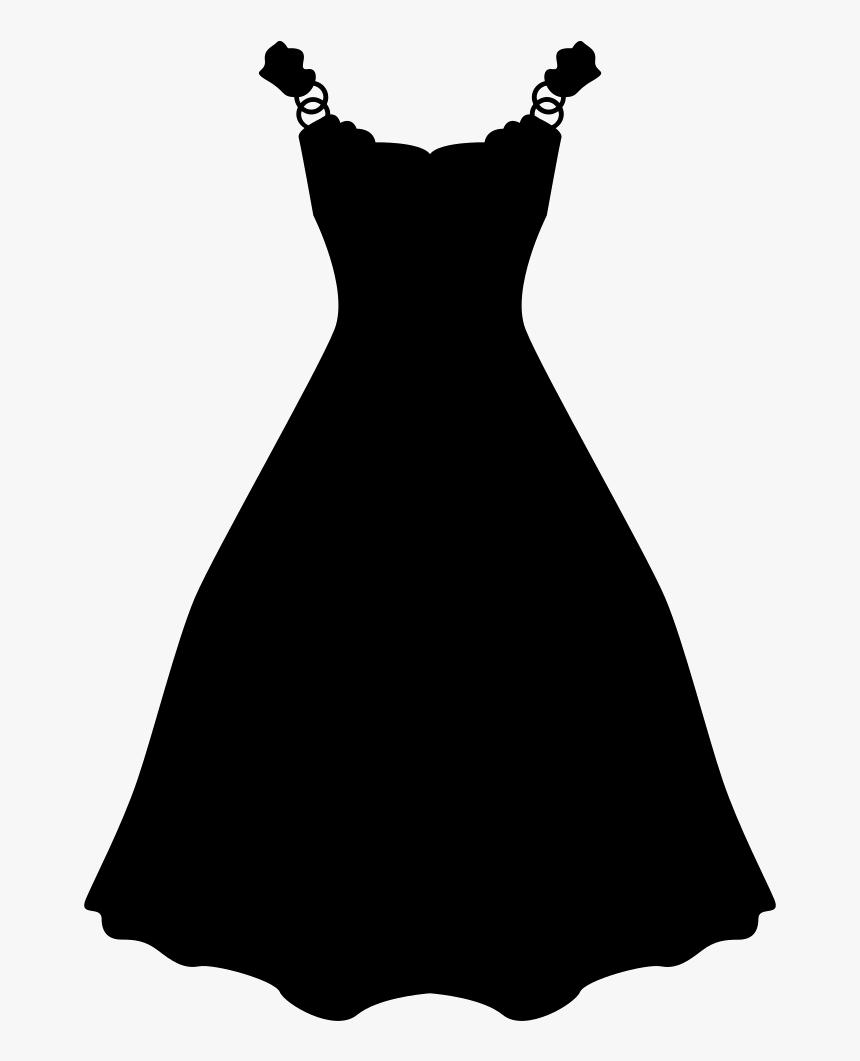 Dress Long And Black Shape - Black Dress Icon, HD Png Download