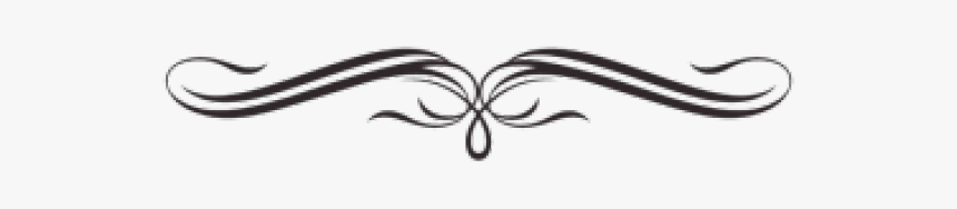 Decorative Line Black Clipart Swirly, HD Png Download