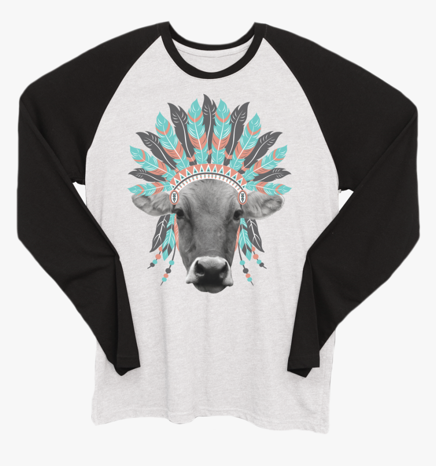 Farm Girl Headdress Boyfriend Raglan Tee - Burro, HD Png Download