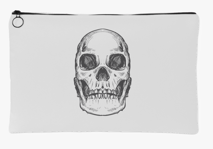 Hand Drawn Anatomical Human Skull - Skull, HD Png Download