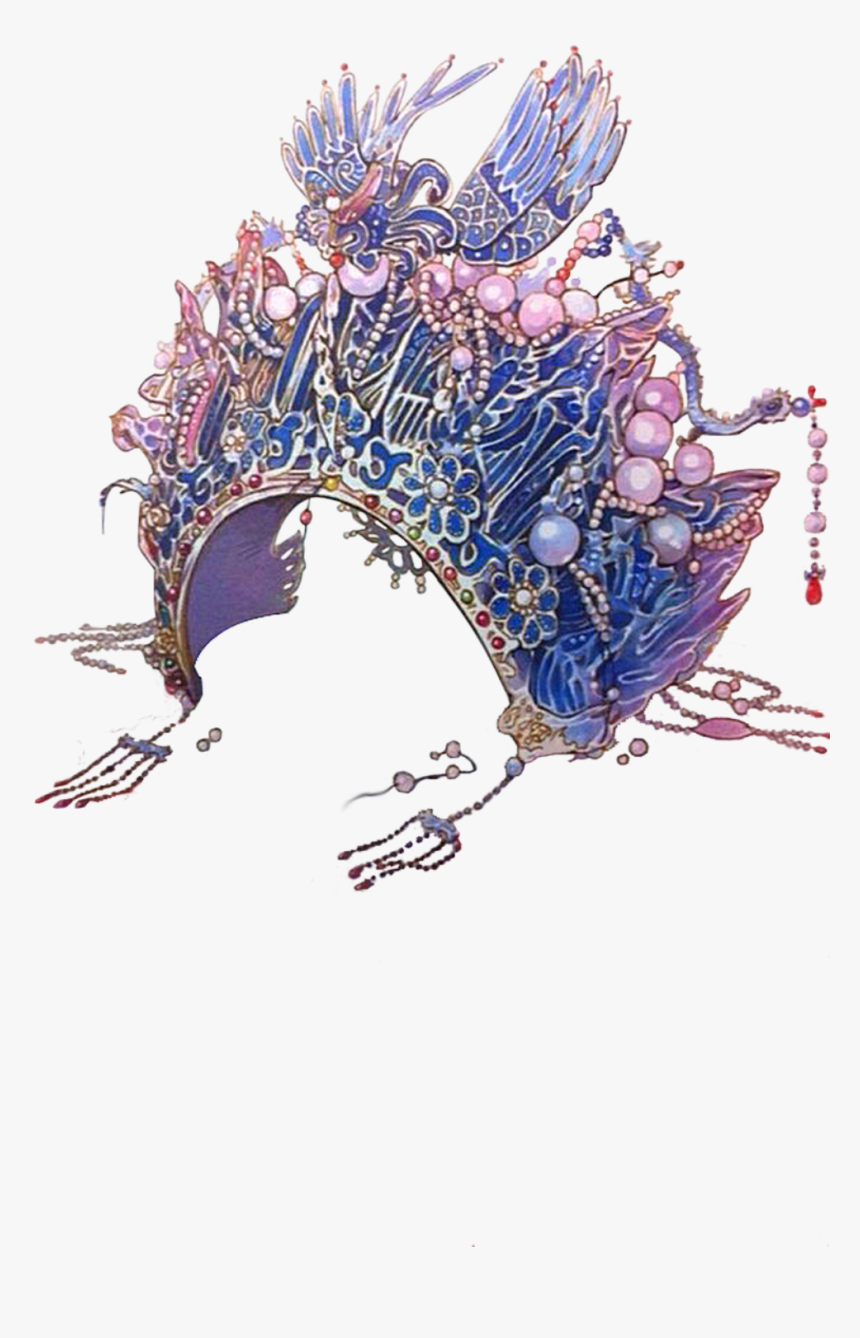 Watercolor Drama Headdress Transparent Decorative - 凤冠 手绘, HD Png Download