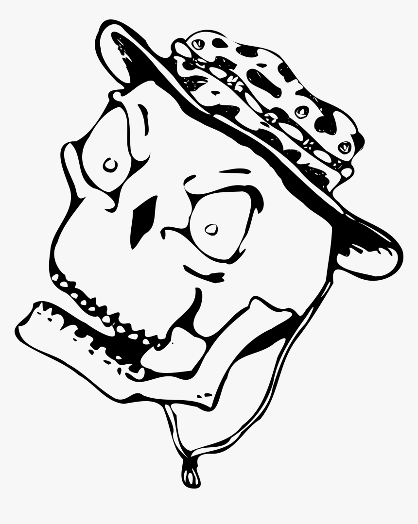 Skull With Boonie Hat Clip Arts - Boonie Hat Drawing, HD Png Download